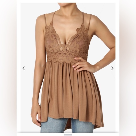 Zenana Cami Top Size XL Lace Bust Gypsycore Whimsigoth Fairycore Boho - Picture 2 of 16